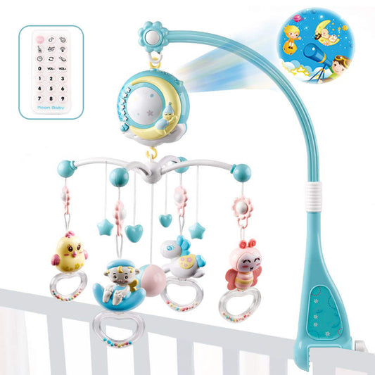 Baby Rattles Crib Mobiles Toy Holder Rotating Mobile Bed Bell Musical Box Projection Newborn Infant Baby Boy Toys - Baby Bloom