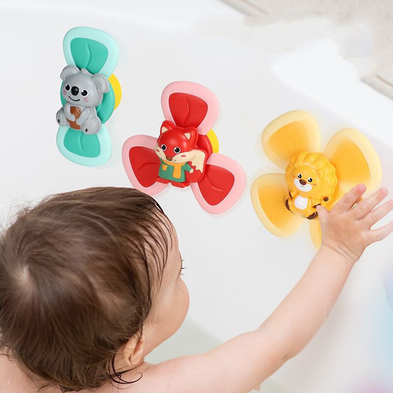 Spinning Top Baby Sucker Top Toy Creative Bath Swimming Water Toys Sucker Suction Cup Fun Game Baby Teether Toys - Baby Bloom