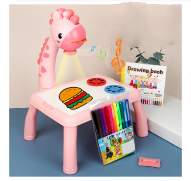 Children LED Projector Art Drawing Table Toys Painting Board Desk - Baby Bloom
